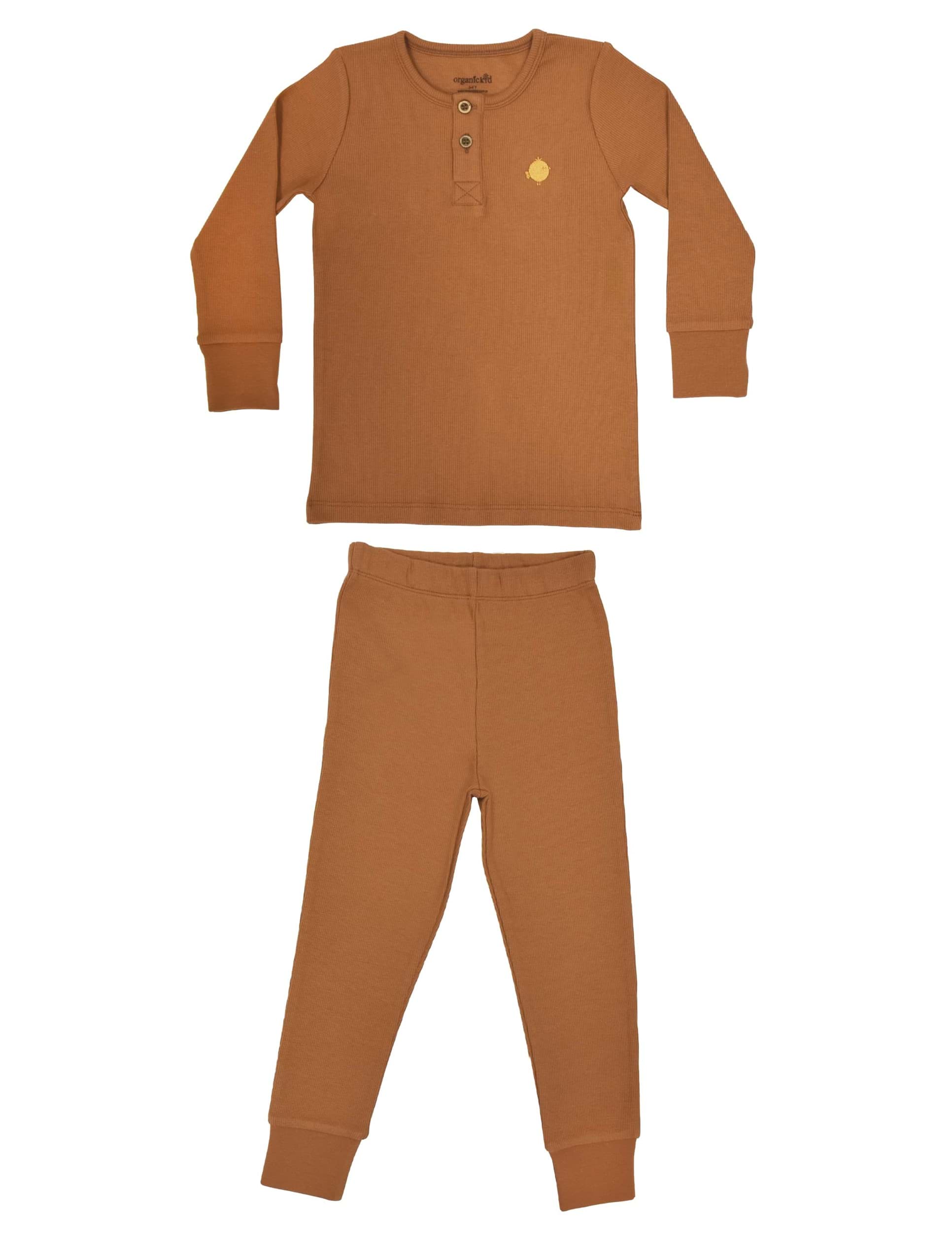Cosy Erkek Çocuk Kahverengi Kaşkorse Pijama Takımı resmi
